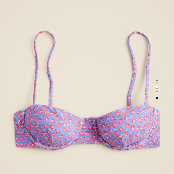 J.Crew Balconette Bikini Set – Lavender Daisy Floral – Top & High-Waisted Bottom - Picture 2 of 6
